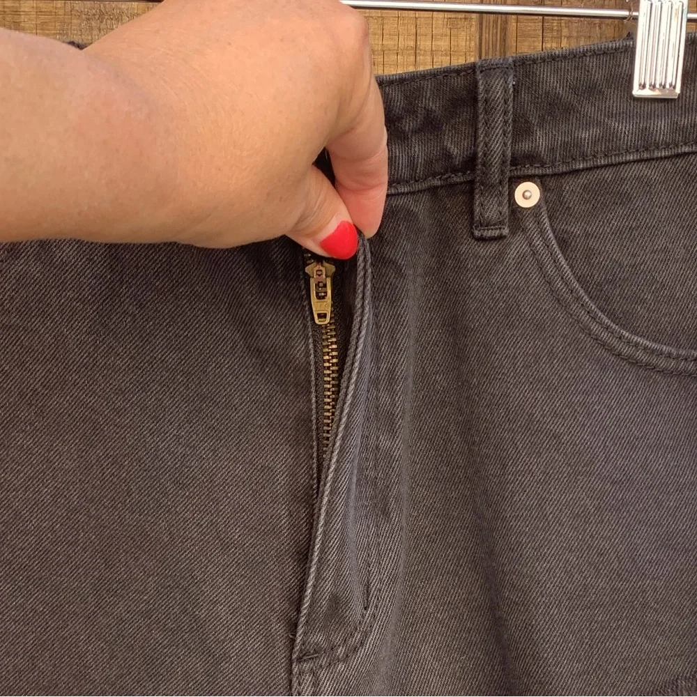 NWTS Abrand High Rise Black Distressed Jean Shorts